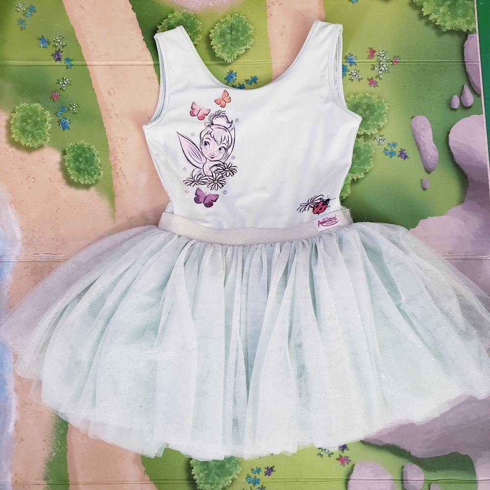 Disney Store Animators Collection Tinkerbell Leotard Tutu Dress size 7/8